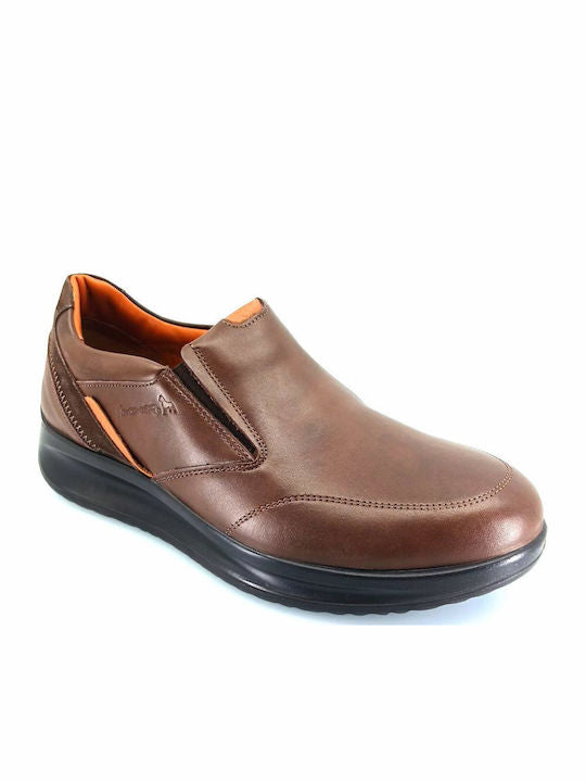 Boxer Δερμάτινα Ανδρικά Casual Παπούτσια Καφέ – 16539-15-014