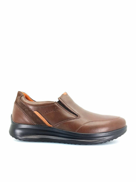 Boxer Δερμάτινα Ανδρικά Casual Παπούτσια Καφέ – 16539-15-014