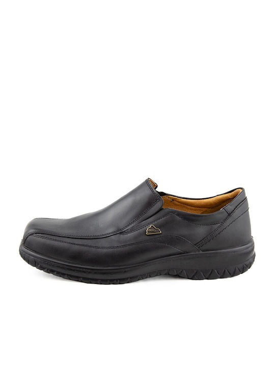 Boxer Δερμάτινα Ανδρικά Casual Παπούτσια Ανατομικά Μαύρα – 47315