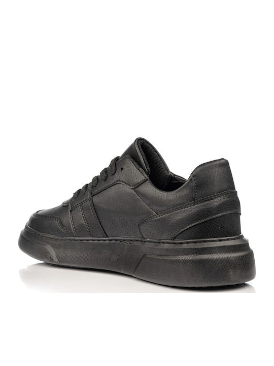 Boxer Δερμάτινα Ανδρικά Casual Παπούτσια Μαύρα – 19454-10-311