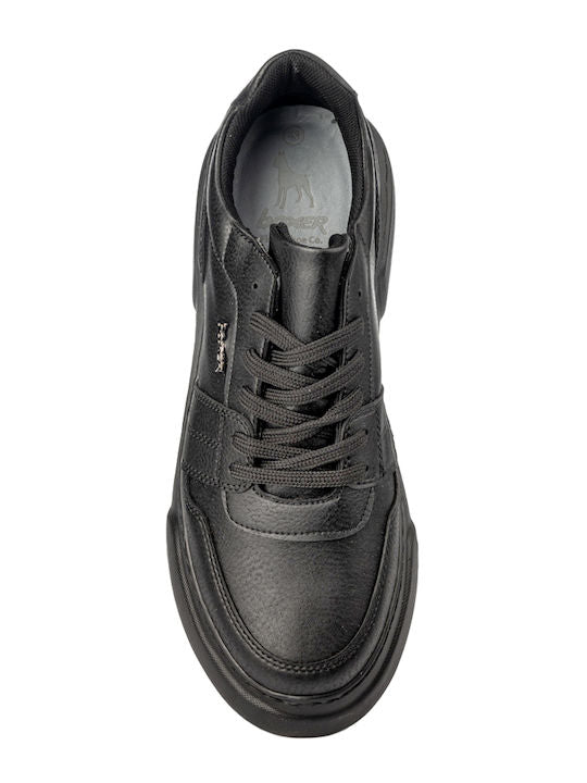 Boxer Δερμάτινα Ανδρικά Casual Παπούτσια Μαύρα – 19454-10-311