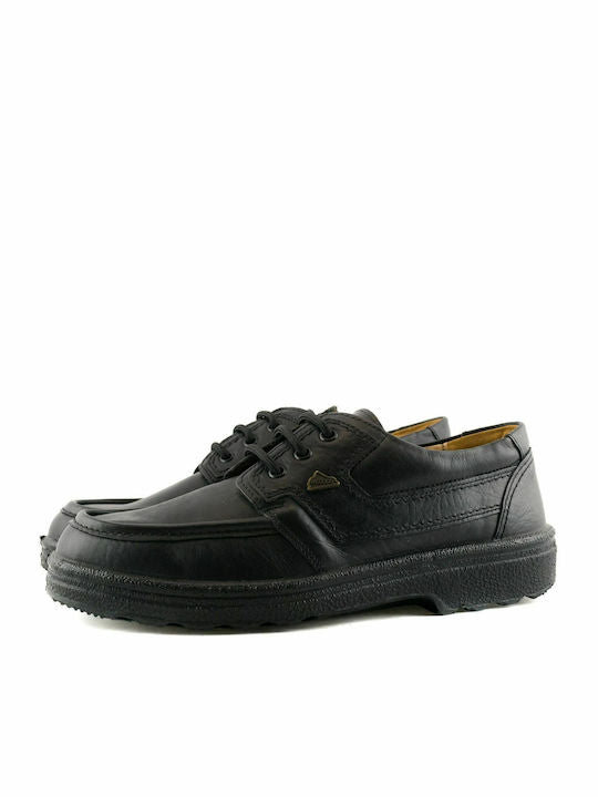 Boxer Δερμάτινα Ανδρικά Casual Παπούτσια Ανατομικά Μαύρα – 01532-18-111
