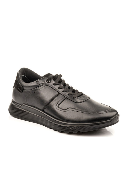 Boxer Δερμάτινα Ανδρικά Casual Παπούτσια Μαύρα – 19342-10-011
