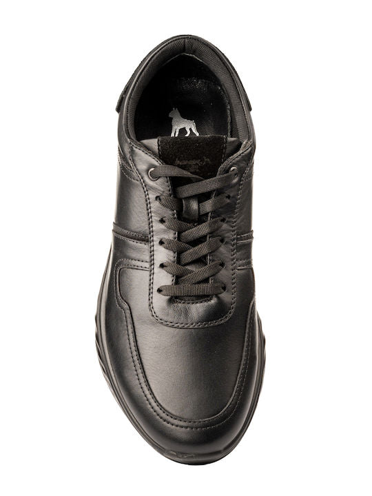 Boxer Δερμάτινα Ανδρικά Casual Παπούτσια Μαύρα – 19342-10-011