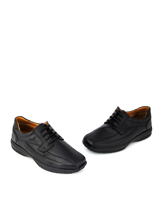 Boxer Δερμάτινα Ανδρικά Casual Παπούτσια Μαύρα – 12147-15-011