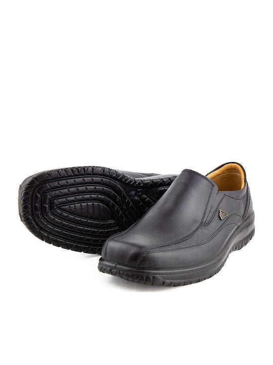 Boxer Δερμάτινα Ανδρικά Casual Παπούτσια Ανατομικά Μαύρα – 14755-15-011