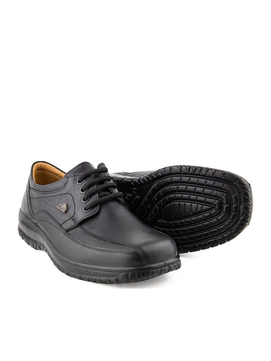 Boxer Δερμάτινα Ανδρικά Casual Παπούτσια Ανατομικά Μαύρα – 14764-15-011