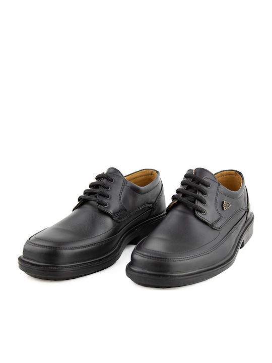 Boxer Δερμάτινα Ανδρικά Casual Παπούτσια Ανατομικά Μαύρα – 10138-15-011