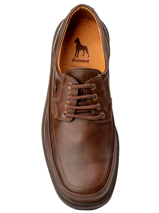 Boxer Δερμάτινα Ανδρικά Casual Παπούτσια Καφέ – 10138-15-014