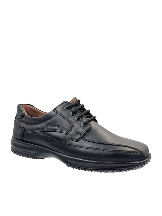 Boxer Δερμάτινα Ανδρικά Casual Παπούτσια Μαύρα – 12155-15-011