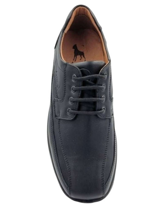 Boxer Δερμάτινα Ανδρικά Casual Παπούτσια Μαύρα – 12155-15-011